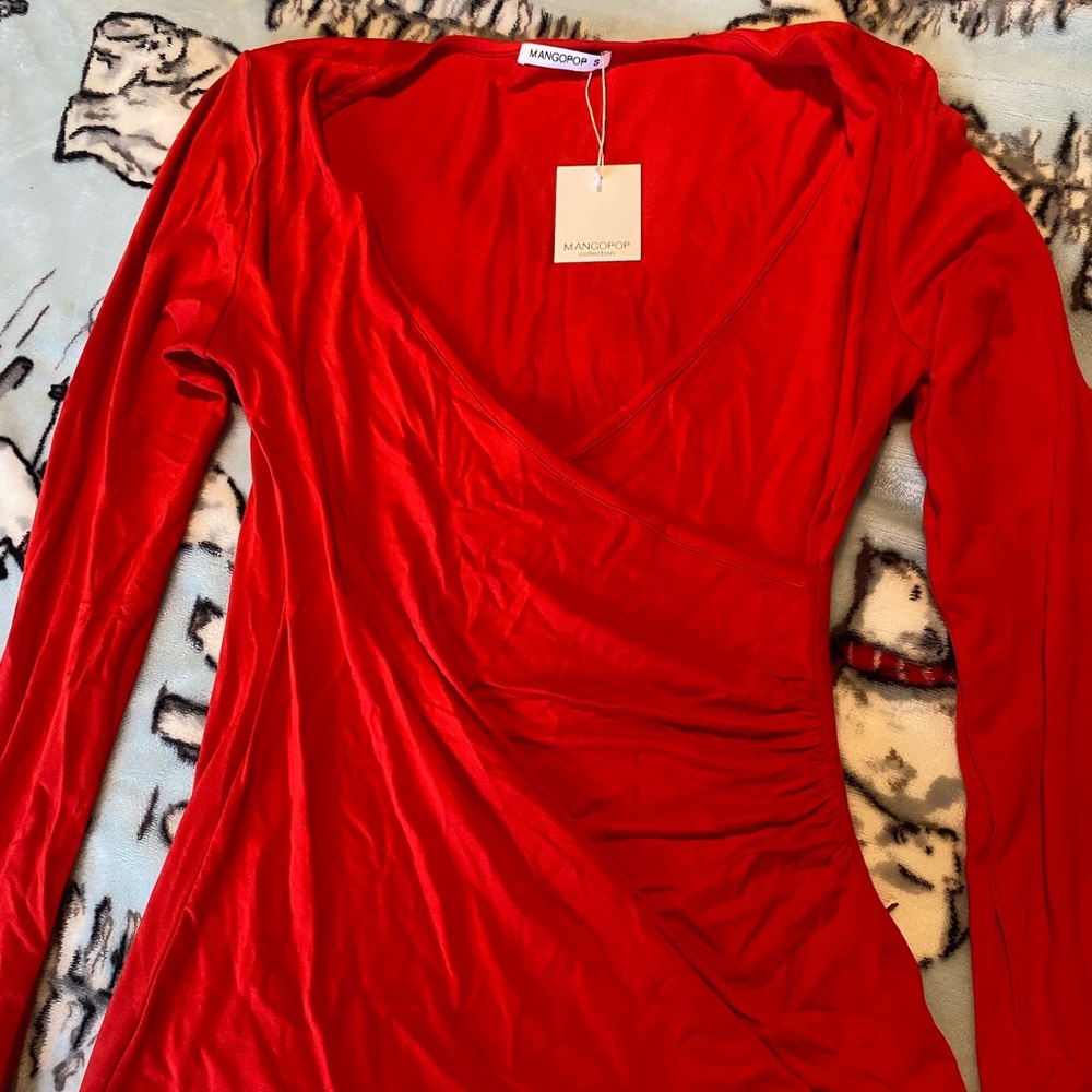 Long sleeve red shirt